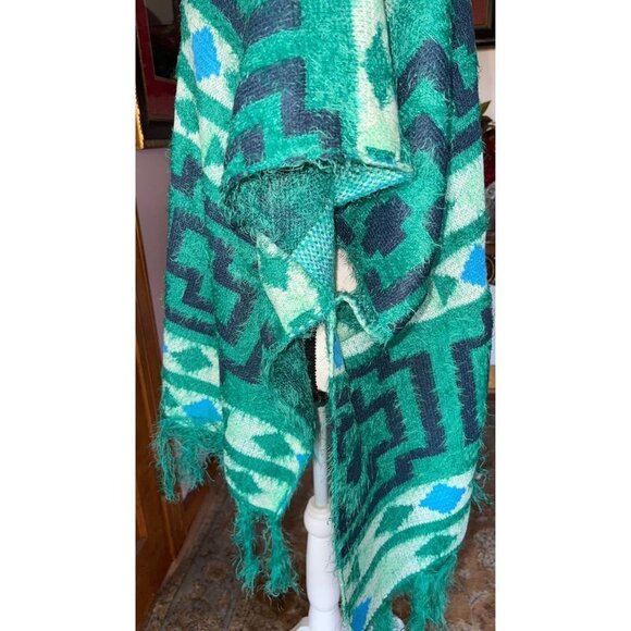 Free People Green Boho Kimono Shawl — OS - Picture 5 of 7